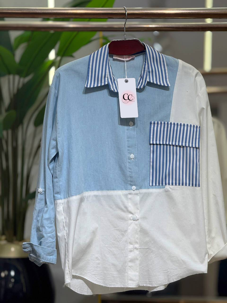 Azure Block Shirt CC2028