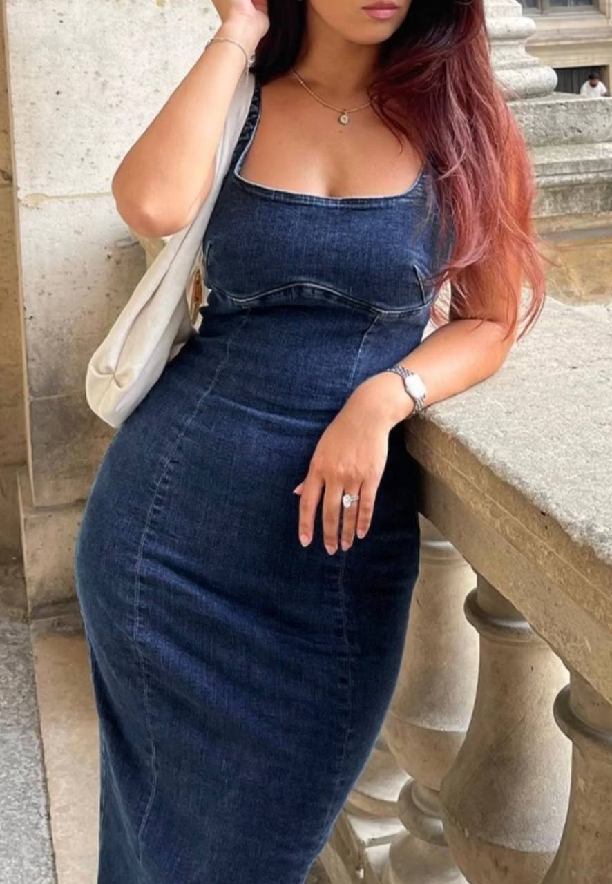 Denim Midi Dress CC7029
