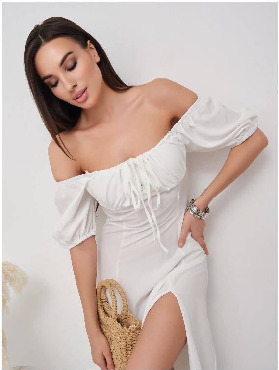 Puff Linen Dress CC7038