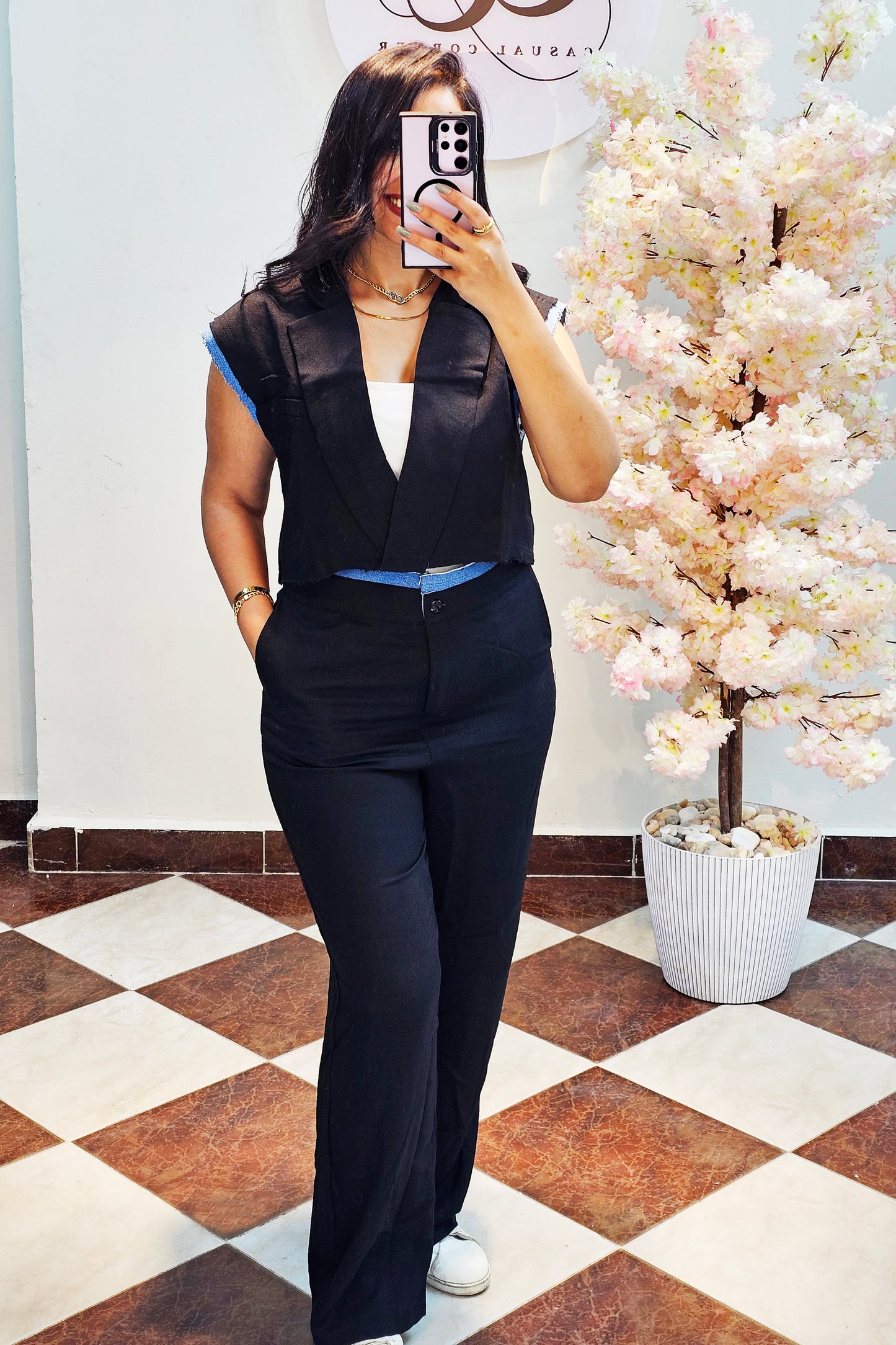 Cropped Blazer & pants suit CC5021