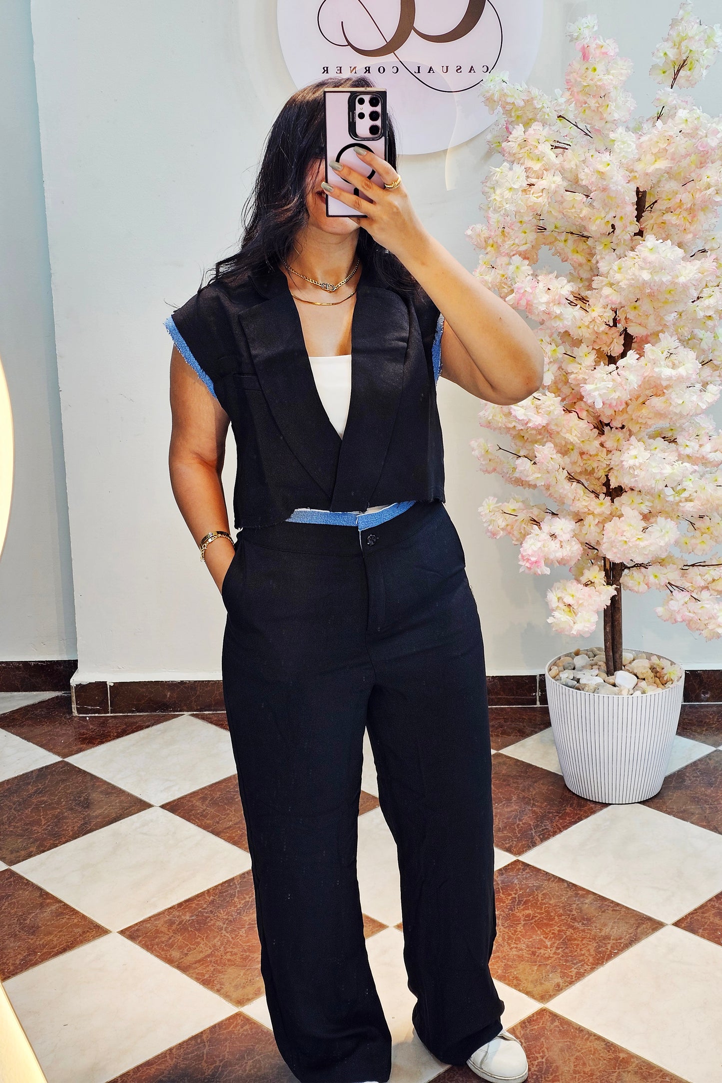 Cropped Blazer & pants suit CC5021