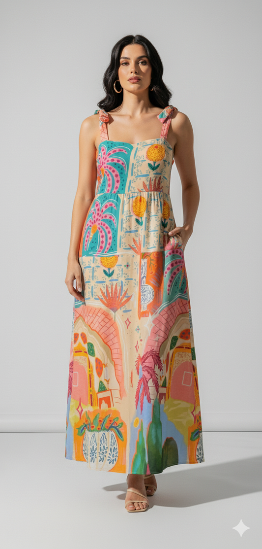 Mesmerizing tropical dress CC7026