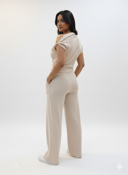 Gold accessorized crinkled set CC5037
