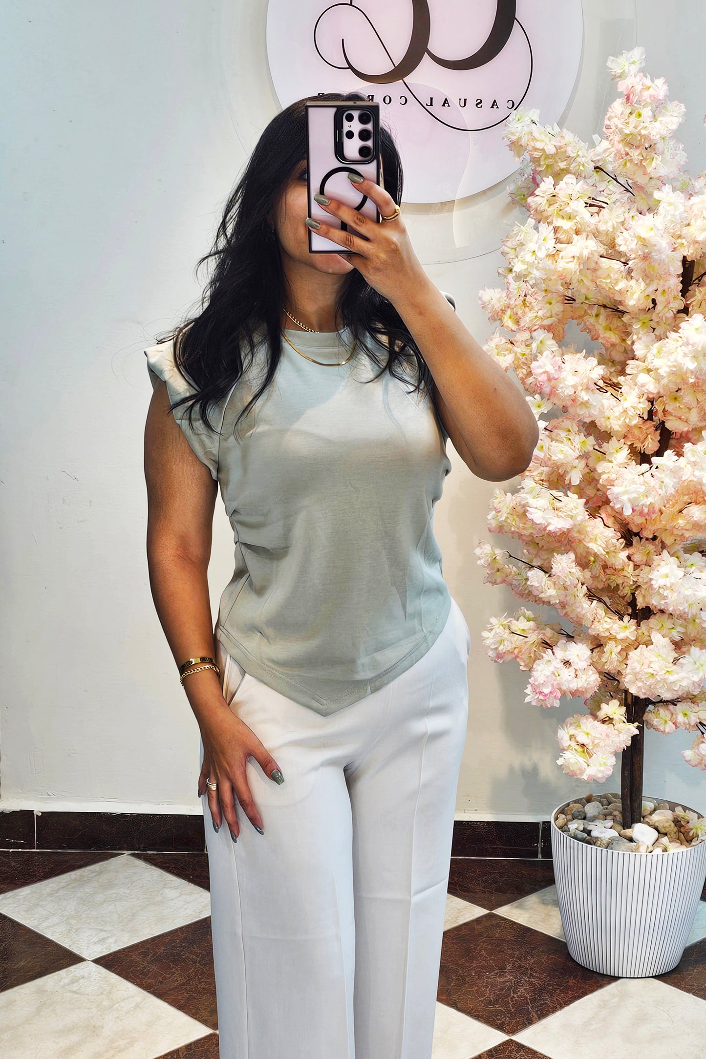 Drop shoulder blouse CC1022