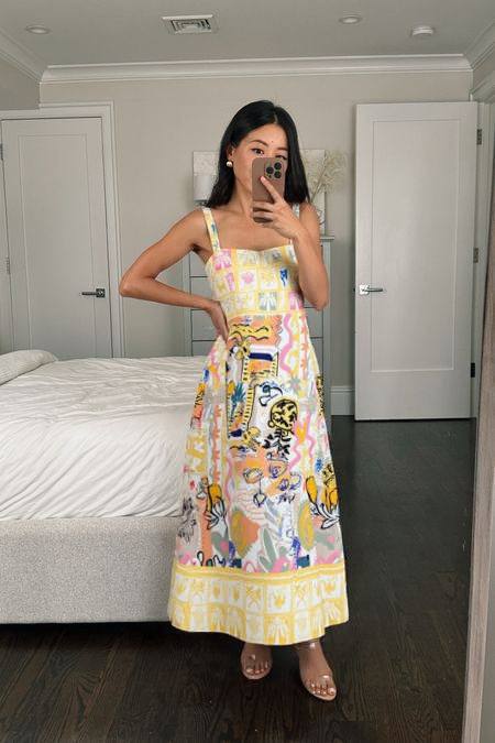 Amazing tropical dress yellow based CC7025