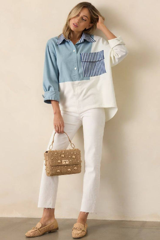 Azure Block Shirt CC2028