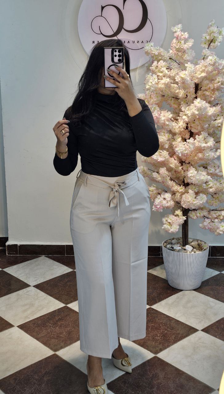 Belted Cropped Pants CC20438