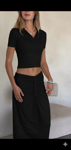 Ribbed Casual Midi Set CC20391