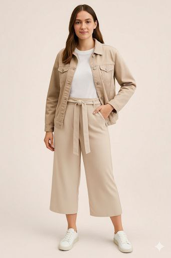 Belted Cropped Pants CC20438