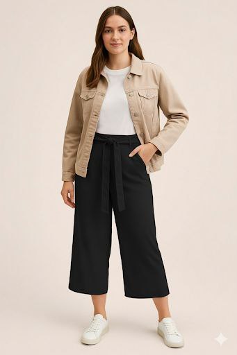 Belted Cropped Pants CC20438