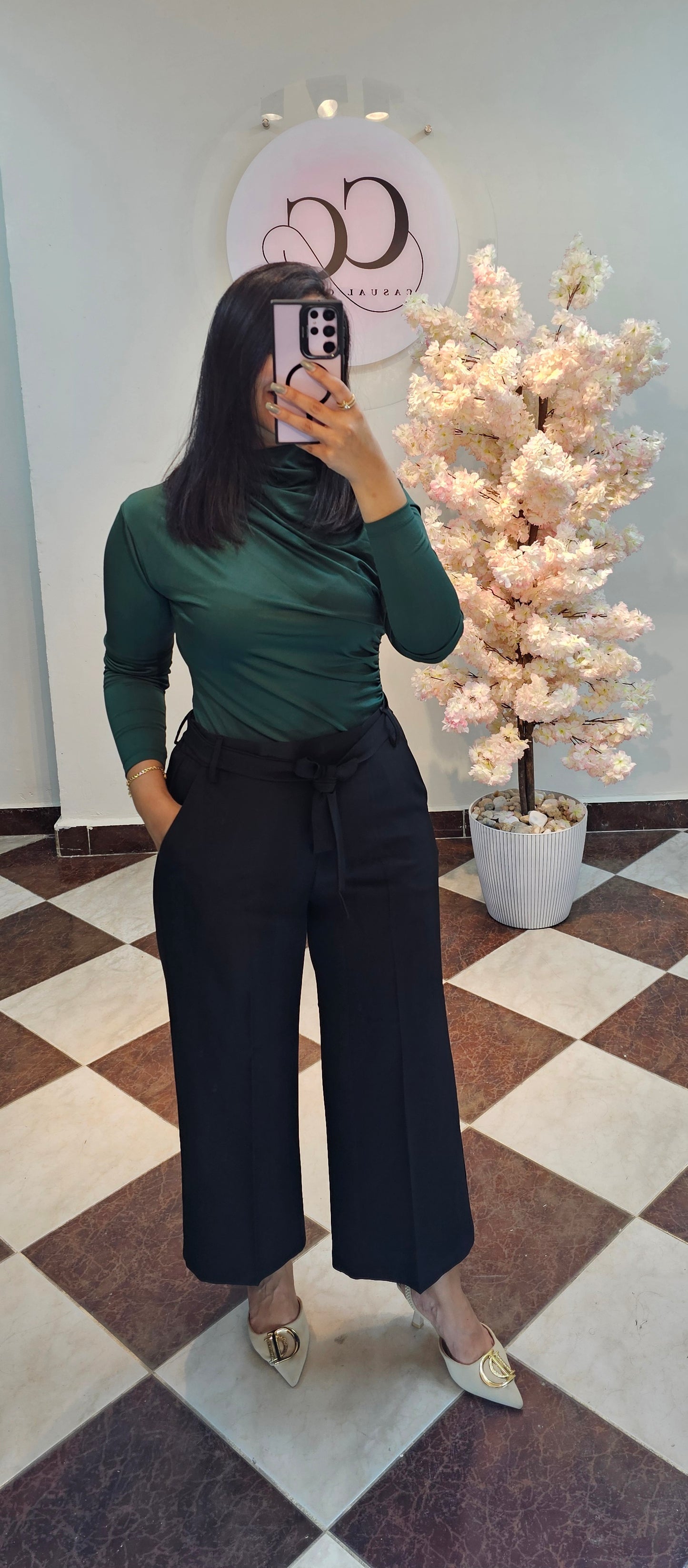 Belted Cropped Pants CC20438
