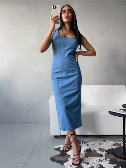 Denim Midi Dress CC7029